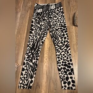 New Balance Black and White Animal Print Leggings